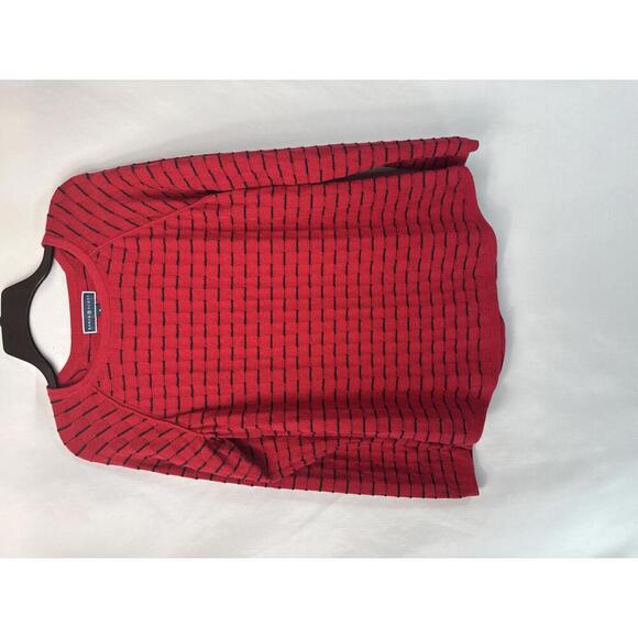 Karen Scott Sweaters - Karen Scott Red and Black Patterned Women's Sweater Sz Medium